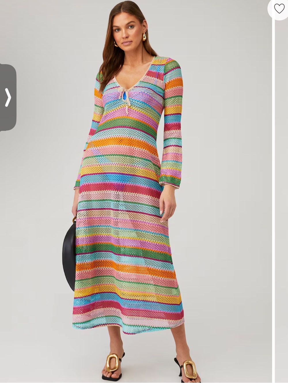 Show Me Your Mumu Rainbow Striped Crochet Cover Up